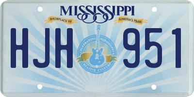 MS license plate HJH951
