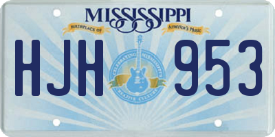 MS license plate HJH953