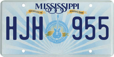MS license plate HJH955