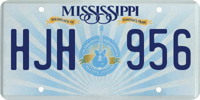 MS license plate HJH956
