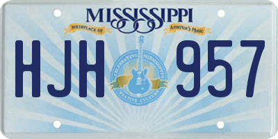 MS license plate HJH957