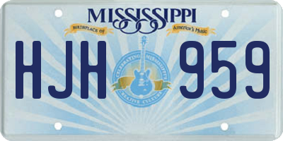 MS license plate HJH959