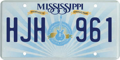 MS license plate HJH961