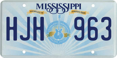 MS license plate HJH963