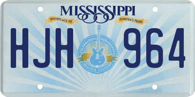 MS license plate HJH964