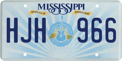 MS license plate HJH966