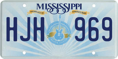MS license plate HJH969