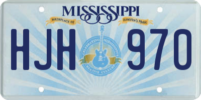 MS license plate HJH970
