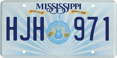 MS license plate HJH971