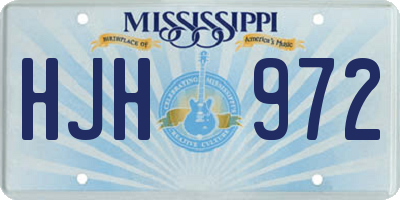MS license plate HJH972