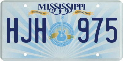 MS license plate HJH975