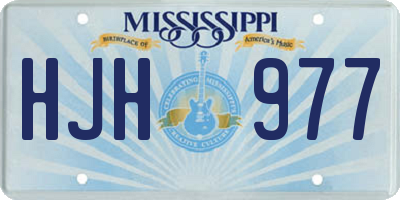 MS license plate HJH977
