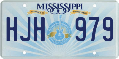 MS license plate HJH979