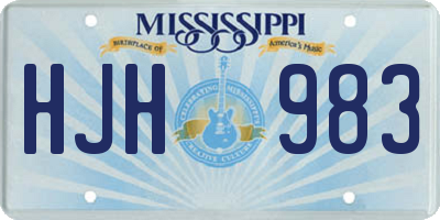 MS license plate HJH983