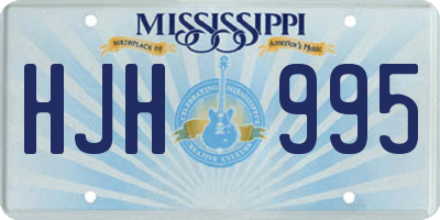 MS license plate HJH995