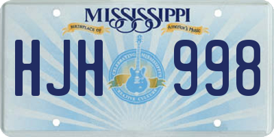 MS license plate HJH998