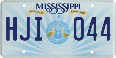 MS license plate HJI044
