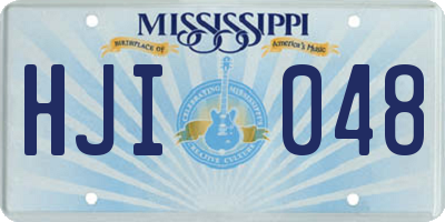 MS license plate HJI048