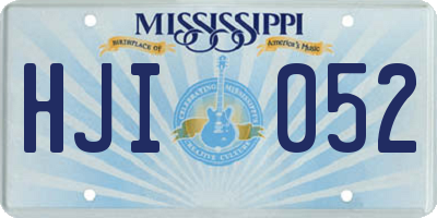MS license plate HJI052