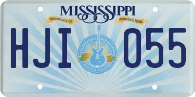 MS license plate HJI055