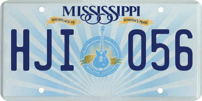 MS license plate HJI056