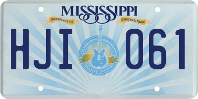 MS license plate HJI061