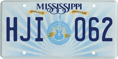MS license plate HJI062