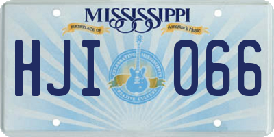 MS license plate HJI066