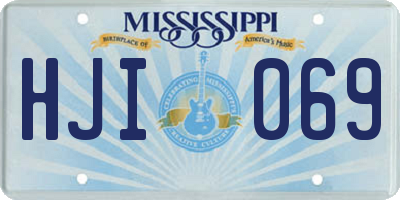 MS license plate HJI069