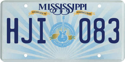 MS license plate HJI083