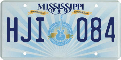 MS license plate HJI084