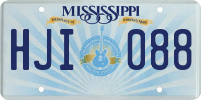 MS license plate HJI088