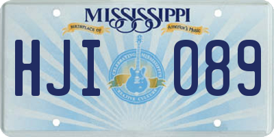 MS license plate HJI089