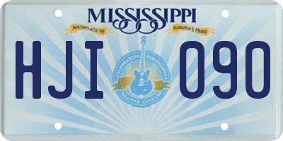 MS license plate HJI090