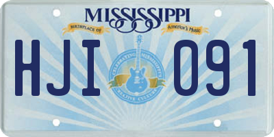 MS license plate HJI091