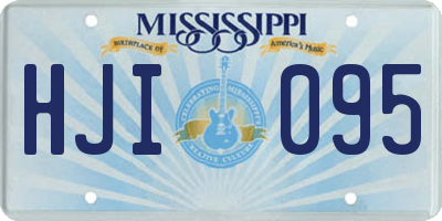 MS license plate HJI095
