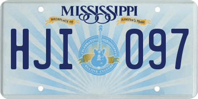 MS license plate HJI097