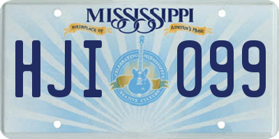 MS license plate HJI099