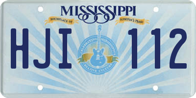 MS license plate HJI112