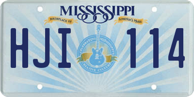 MS license plate HJI114
