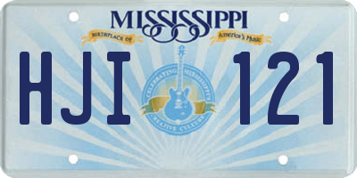 MS license plate HJI121