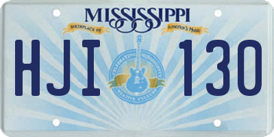 MS license plate HJI130