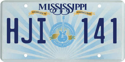 MS license plate HJI141