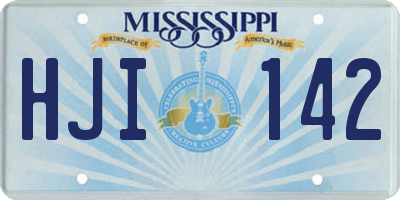 MS license plate HJI142