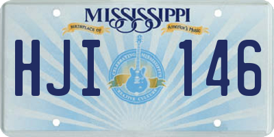 MS license plate HJI146