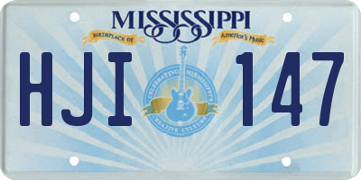 MS license plate HJI147