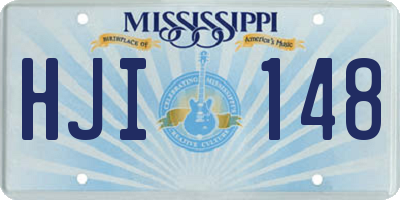 MS license plate HJI148
