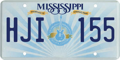 MS license plate HJI155