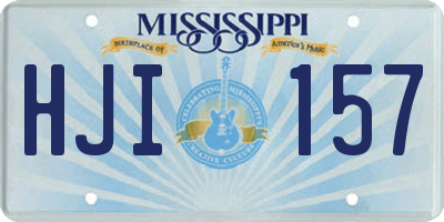 MS license plate HJI157