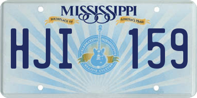 MS license plate HJI159